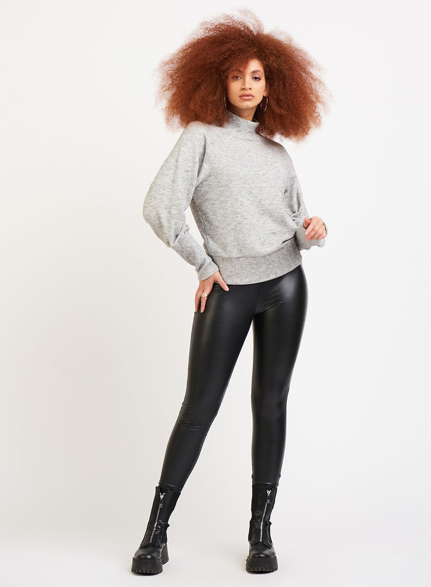 1822502 DEX High Waisted Faux Leather Legging