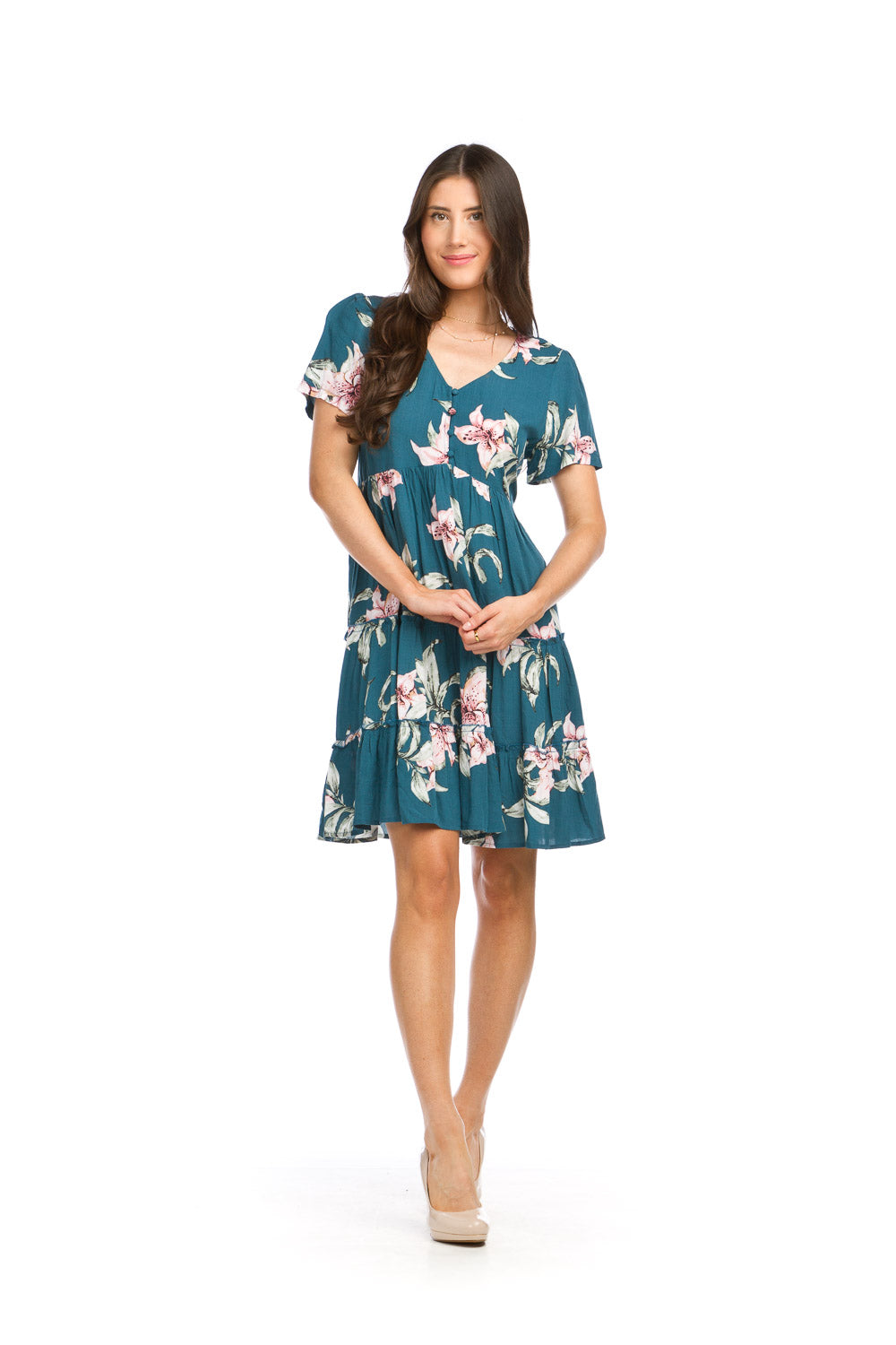 L Papillon Tired Floral Dress