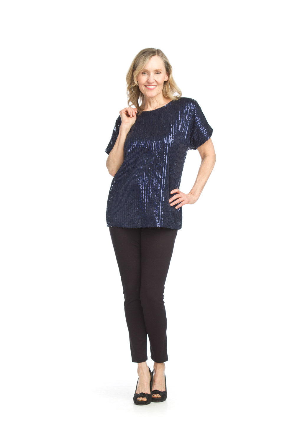 Papillon Sequin Stretch Top