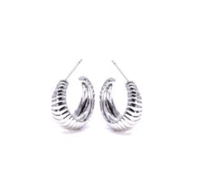 Load image into Gallery viewer, eLiasz and eLLa Passionate Hoop Earrings Silver

