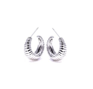 eLiasz and eLLa Passionate Hoop Earrings Silver