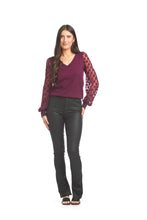 Load image into Gallery viewer, L V Neck Sweater with Polka Dots
