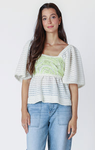 Dex Flutter Crochet Top