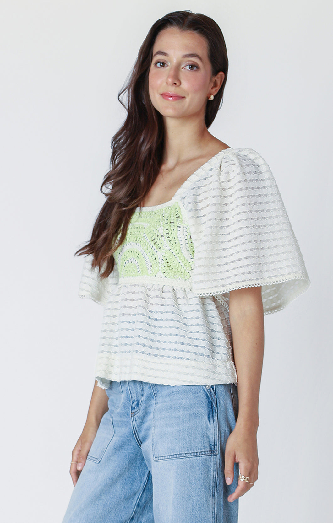 Dex Flutter Crochet Top