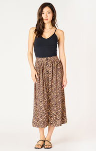 Dex Button Front Midi Skirt