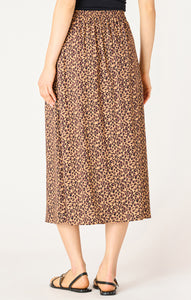 Dex Button Front Midi Skirt