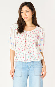 Dex Tie-Back Printed Top