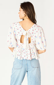 Dex Tie-Back Printed Top