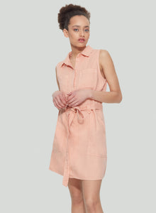 L Dex Sleeveless Shirtdress