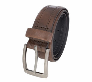 Custom Leather Dbl Stitched Belt