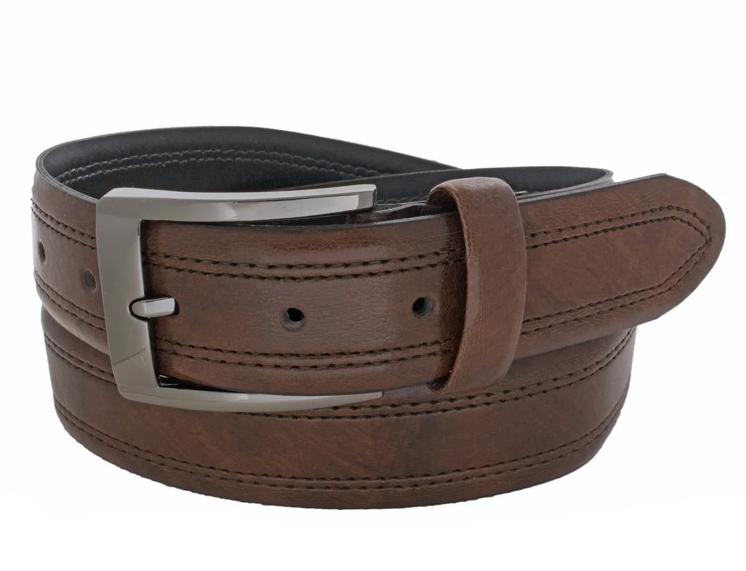 Custom Leather Dbl Stitched Belt
