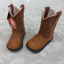Load image into Gallery viewer, Old West Tubbies Cowboy Boots - Dark Brown and Light Brown
