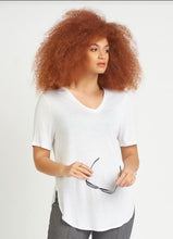 Load image into Gallery viewer, Dex Rounded Hem Tee with Side Slits
