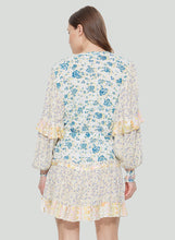 Load image into Gallery viewer, L Dex Blue Mixed Florals Mini Dress
