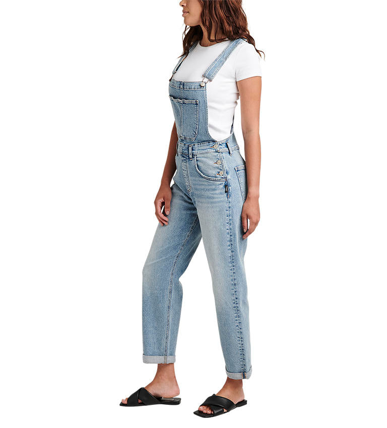 L Silver Jeans Baggy Overalls