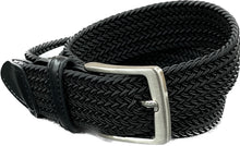 Load image into Gallery viewer, Custom Leather Stretch Woven Belt
