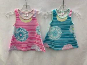 NASS Girl Floral Striped Tank