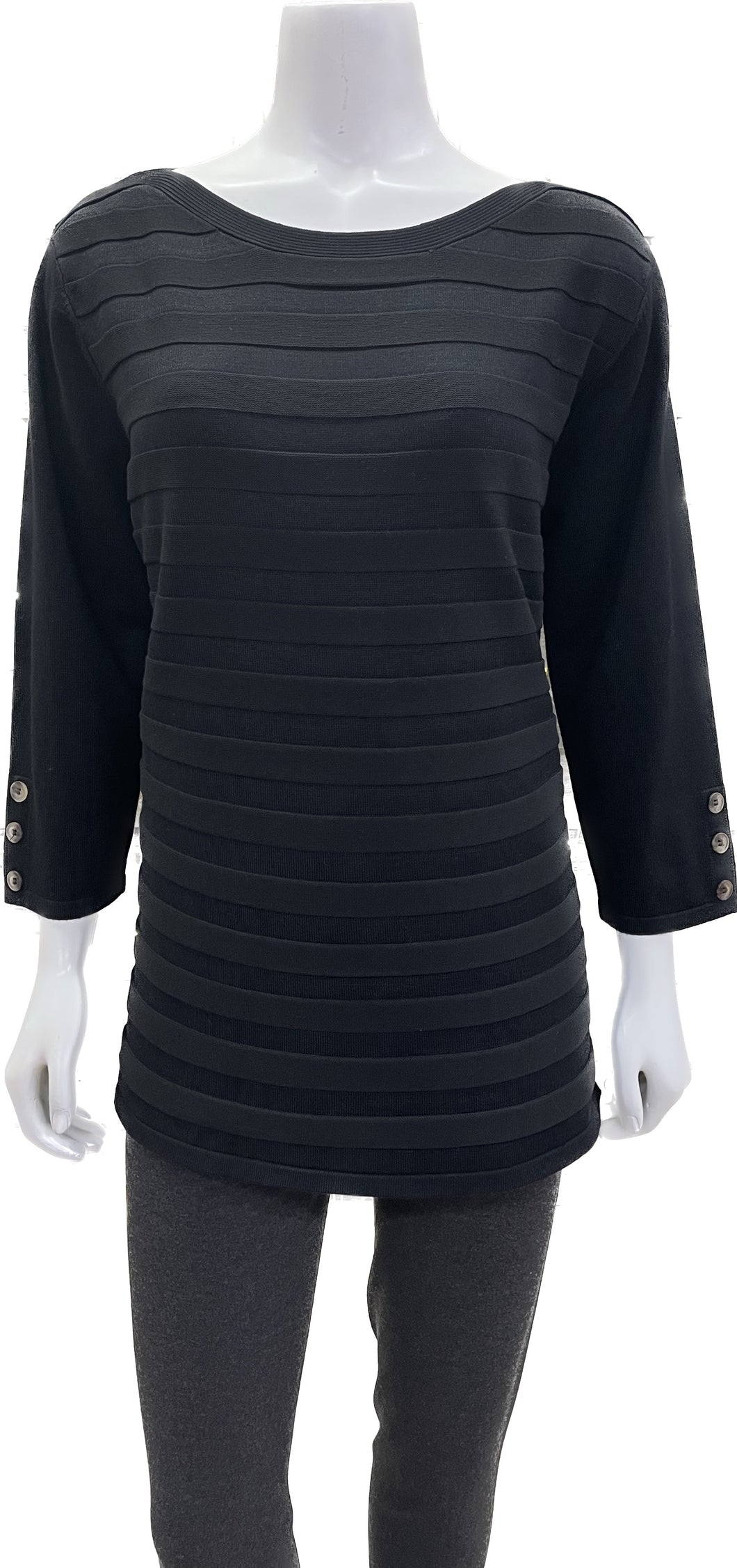 Nass 3/4 Sleeve Ribbed Top
