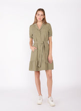 Load image into Gallery viewer, Dex Button Front Tie Dress
